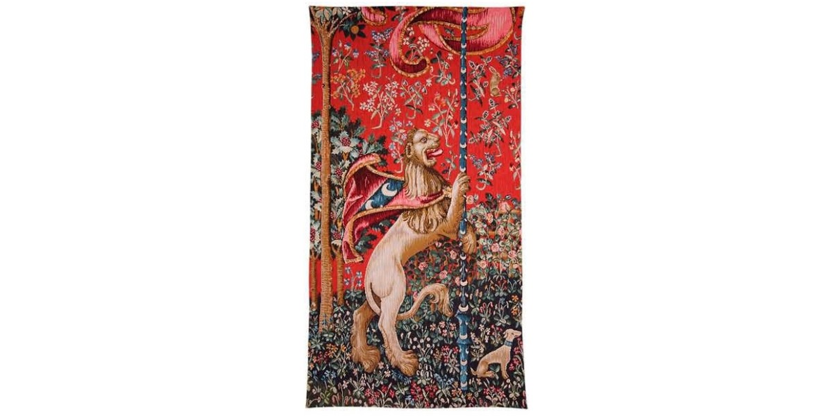 Gobelín tapiseie -  LES PORTIÈRES CLUNY - Lion maje s tueux Gobelín tapiseie -  LES PORTIÈRES CLUNY - Lion maje s tueux